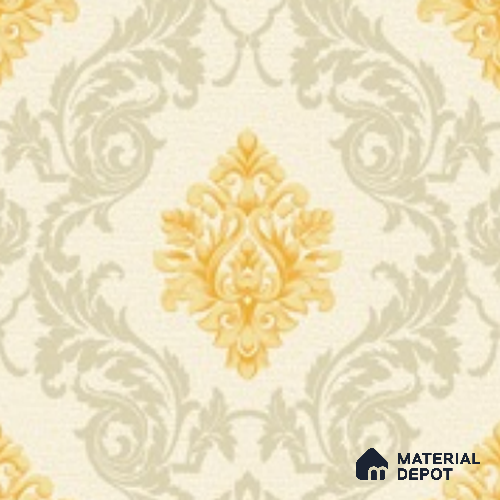 88474-2 | 5 Meter x 42 Inch PVC Damask Look Wallpaper - 57 Sq. Ft. | Minimum 15% wastage during installation