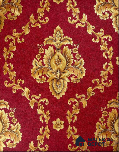 930025 | 10 Meter x 21 Inch PVC Damask Look Wallpaper - 57 Sq. Ft.