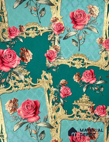 931601 | 10 Meter x 21 Inch PVC Florals Look Wallpaper - 57 Sq. Ft.