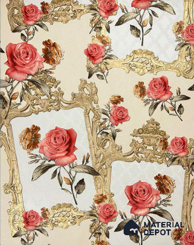 931603 | 10 Meter x 21 Inch PVC Florals Look Wallpaper - 57 Sq. Ft.