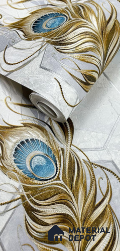 931701 | 10 Meter x 21 Inch PVC Patterned Look Wallpaper - 57 Sq. Ft.