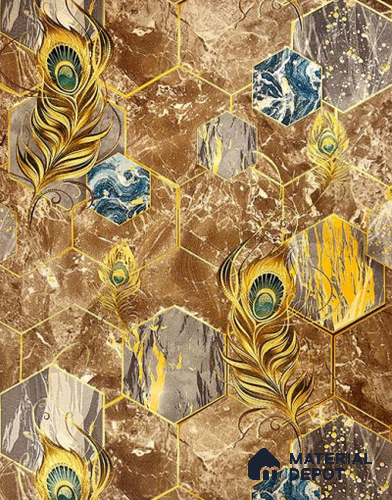 931705 | 10 Meter x 21 Inch PVC Patterned Look Wallpaper - 57 Sq. Ft.