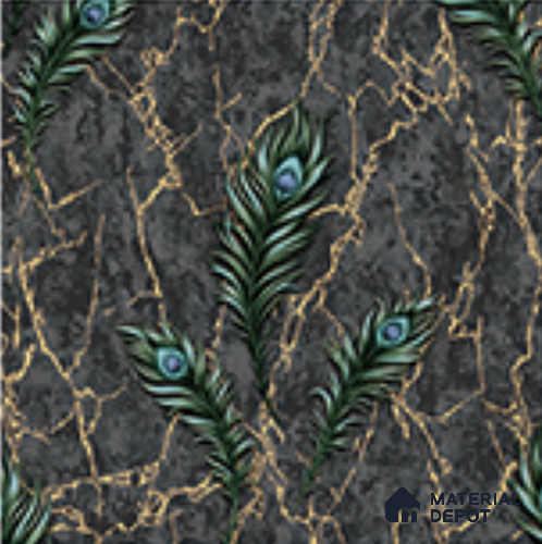 AA100707 | 9.5 Meter x 21 Inch PVC Florals Look Wallpaper - 55 Sq. Ft. | Minimum 15% wastage during installation