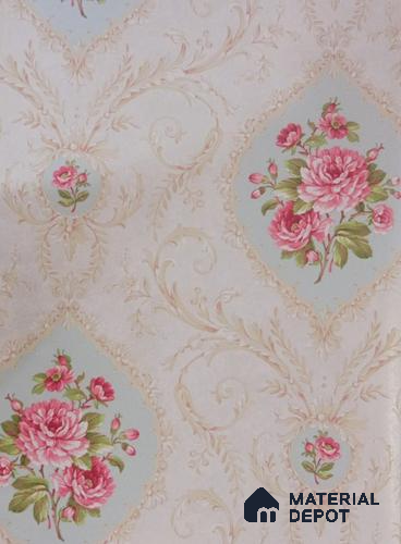 DE40801 | 10 Meter x 21 Inch PVC Florals Look Wallpaper - 57 Sq. Ft. | Minimum 15% wastage during installation