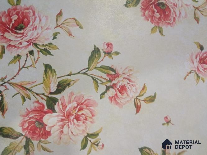 DE40815 | 10 Meter x 21 Inch PVC Florals Look Wallpaper - 57 Sq. Ft. | Minimum 15% wastage during installation