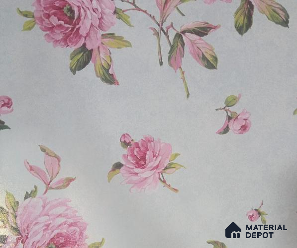 DE40819 | 10 Meter x 21 Inch PVC Florals Look Wallpaper - 57 Sq. Ft. | Minimum 15% wastage during installation