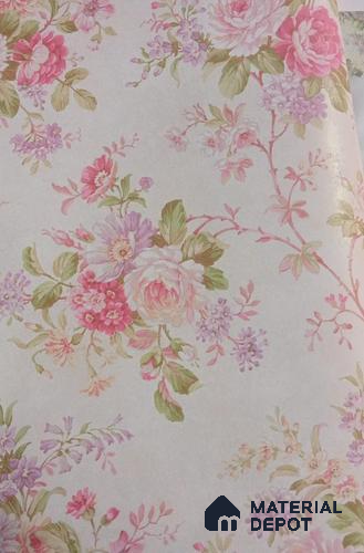 DE40829 | 10 Meter x 21 Inch PVC Florals Look Wallpaper - 57 Sq. Ft. | Minimum 15% wastage during installation