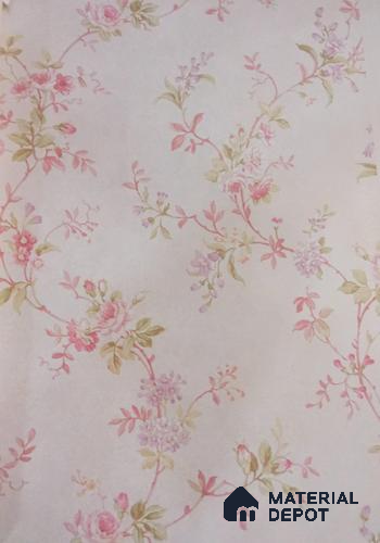 DE40834 | 10 Meter x 21 Inch PVC Florals Look Wallpaper - 57 Sq. Ft. | Minimum 15% wastage during installation