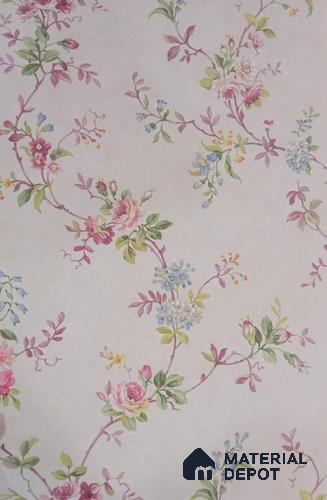 DE40835 | 10 Meter x 21 Inch PVC Florals Look Wallpaper - 57 Sq. Ft. | Minimum 15% wastage during installation