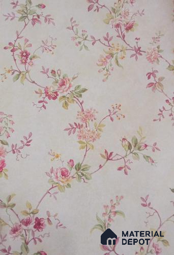 DE40837 | 10 Meter x 21 Inch PVC Florals Look Wallpaper - 57 Sq. Ft. | Minimum 15% wastage during installation