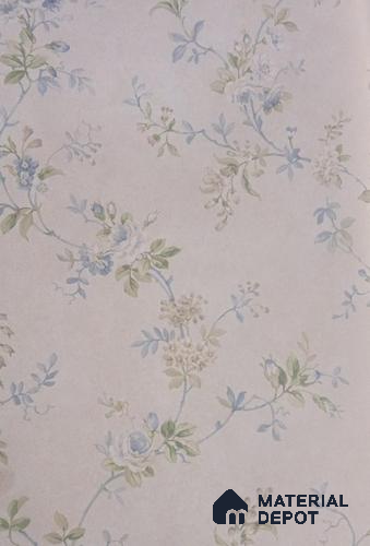 DE40838 | 10 Meter x 21 Inch PVC Florals Look Wallpaper - 57 Sq. Ft. | Minimum 15% wastage during installation