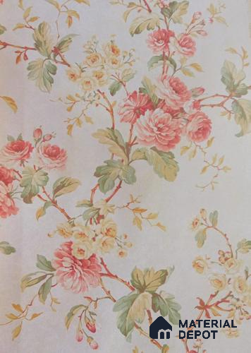 DE40844 | 10 Meter x 21 Inch PVC Florals Look Wallpaper - 57 Sq. Ft. | Minimum 15% wastage during installation