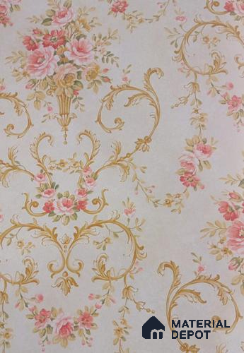 DE40849 | 10 Meter x 21 Inch PVC Florals Look Wallpaper - 57 Sq. Ft. | Minimum 15% wastage during installation
