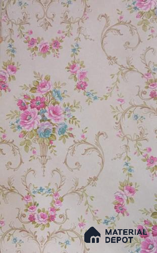 DE40853 | 10 Meter x 21 Inch PVC Florals Look Wallpaper - 57 Sq. Ft. | Minimum 15% wastage during installation