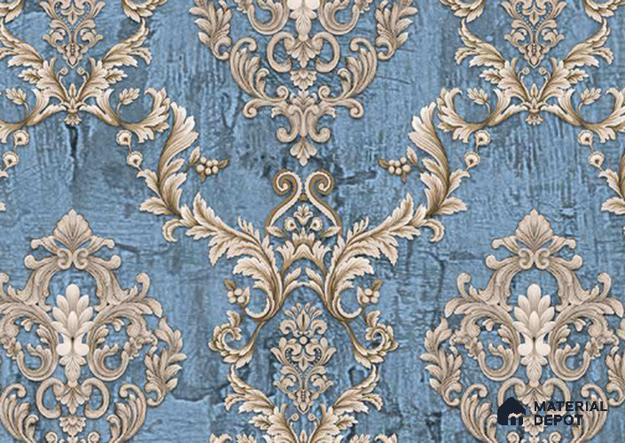 FE504-3 | 10 Meter x 21 Inch PVC Damask Look Wallpaper - 57 Sq. Ft. | Minimum 15% wastage during installation