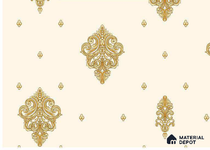 FE507-2 | 10 Meter x 21 Inch PVC Damask Look Wallpaper - 57 Sq. Ft. | Minimum 15% wastage during installation