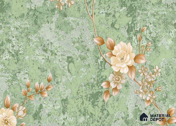 FE508-3 | 10 Meter x 21 Inch PVC Florals Look Wallpaper - 57 Sq. Ft. | Minimum 15% wastage during installation