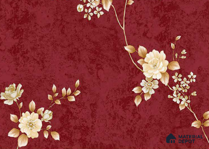 FE508-4 | 10 Meter x 21 Inch PVC Florals Look Wallpaper - 57 Sq. Ft.  Image 01