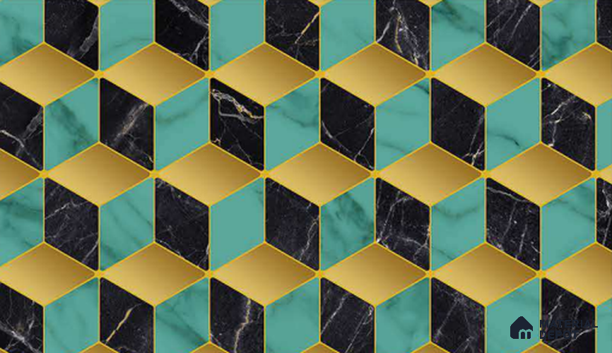 FE510-2 | 10 Meter x 21 Inch PVC Geometric Look Wallpaper - 57 Sq. Ft. | Minimum 15% wastage during installation