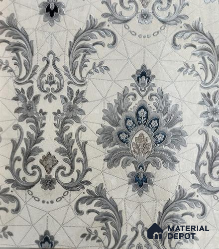 RD2506 | 5 Meter x 42 Inch PVC Damask Look Wallpaper - 57 Sq. Ft. | Minimum 15% wastage during installation