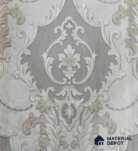 RD2509 | 5 Meter x 42 Inch PVC Damask Look Wallpaper - 57 Sq. Ft. | Minimum 15% wastage during installation