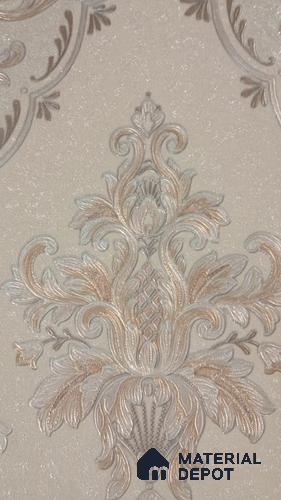 RD2527 | 5 Meter x 42 Inch PVC Damask Look Wallpaper - 57 Sq. Ft. | Minimum 15% wastage during installation