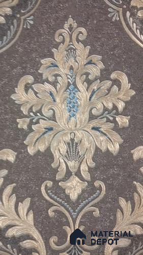 RD2530 | 5 Meter x 42 Inch PVC Damask Look Wallpaper - 57 Sq. Ft. | Minimum 15% wastage during installation