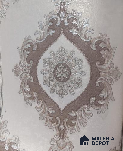RD2546 | 5 Meter x 42 Inch PVC Damask Look Wallpaper - 57 Sq. Ft. | Minimum 15% wastage during installation