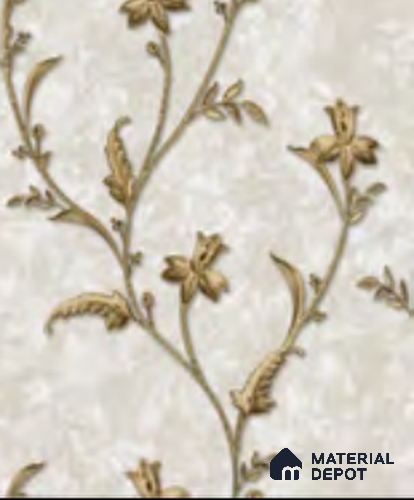 RD2907 | 10 Meter x 21 Inch PVC Florals Look Wallpaper - 57 Sq. Ft. | Minimum 15% wastage during installation