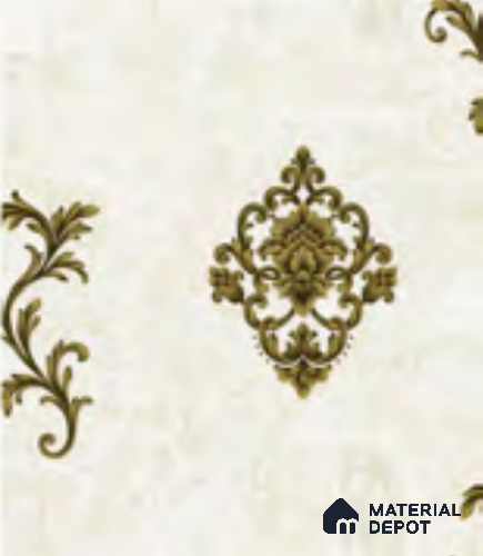 RD2902 | 10 Meter x 21 Inch PVC Damask Look Wallpaper - 57 Sq. Ft. | Minimum 15% wastage during installation