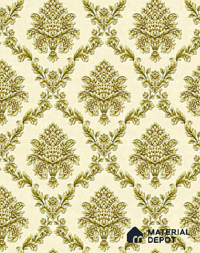 V-552 | 5 Meter x 42 Inch PVC Damask Look Wallpaper - 57 Sq. Ft.