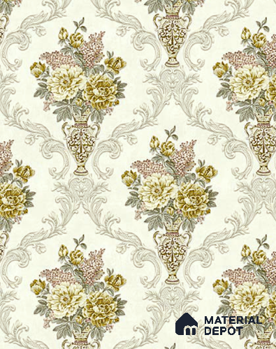 V-555 | 5 Meter x 42 Inch PVC Florals Look Wallpaper - 57 Sq. Ft.