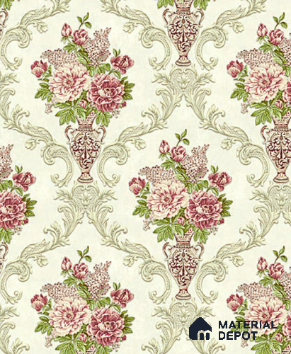 V-556 | 5 Meter x 42 Inch PVC Florals Look Wallpaper - 57 Sq. Ft.