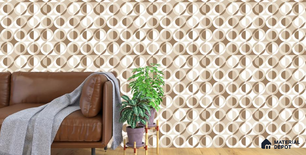 VECT-02 | 10 Meter x 21 Inch Non Woven Patterned Look Wallpaper - 57 Sq. Ft. | Minimum 15% wastage during installation