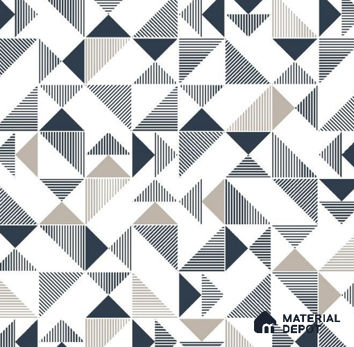 VECT-53 | 10 Meter x 21 Inch Non Woven Geometric Look Wallpaper - 57 Sq. Ft. | Minimum 15% wastage during installation