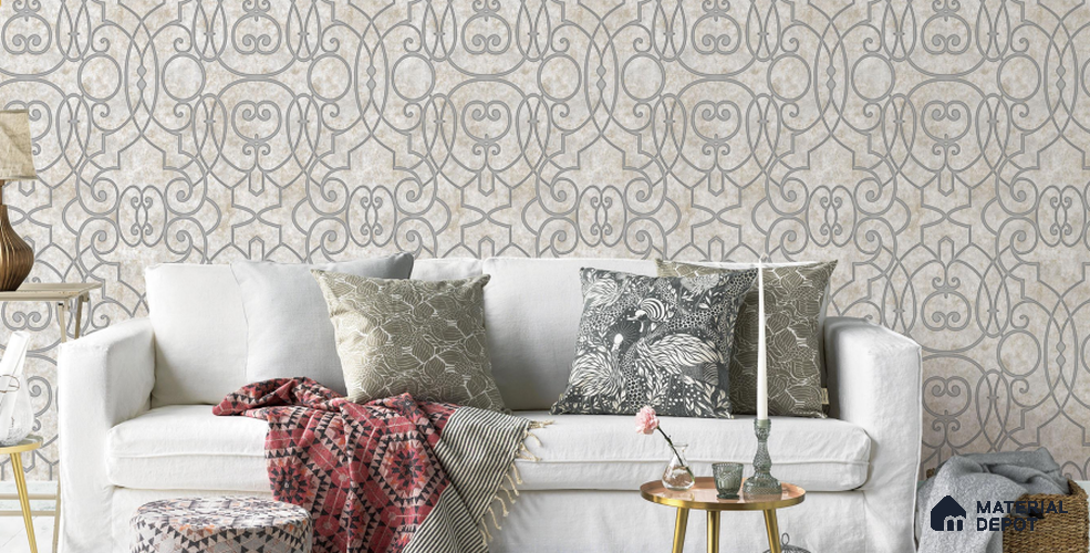 WT0602 | 10 Meter x 21 Inch PVC Patterned Look Wallpaper - 57 Sq. Ft. | Minimum 15% wastage during installation