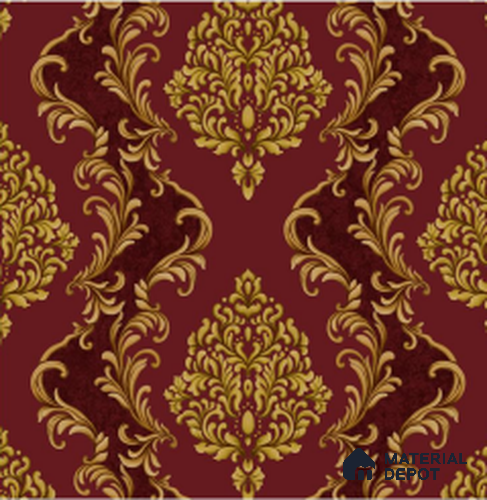 WT0804 | 10 Meter x 21 Inch PVC Damask Look Wallpaper - 57 Sq. Ft. | Minimum 15% wastage during installation