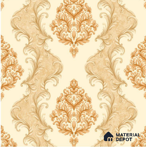 WT0806 | 10 Meter x 21 Inch PVC Damask Look Wallpaper - 57 Sq. Ft. | Minimum 15% wastage during installation