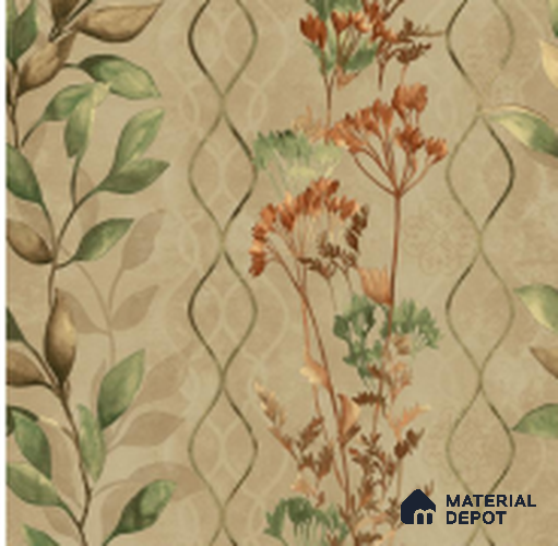 WT1004 | 10 Meter x 21 Inch PVC Florals Look Wallpaper - 57 Sq. Ft. | Minimum 15% wastage during installation