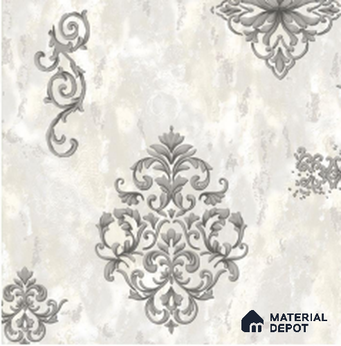 WT1401 | 10 Meter x 21 Inch PVC Damask Look Wallpaper - 57 Sq. Ft. | Minimum 15% wastage during installation