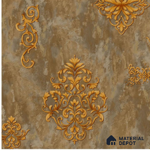 WT1402 | 10 Meter x 21 Inch PVC Damask Look Wallpaper - 57 Sq. Ft. | Minimum 15% wastage during installation
