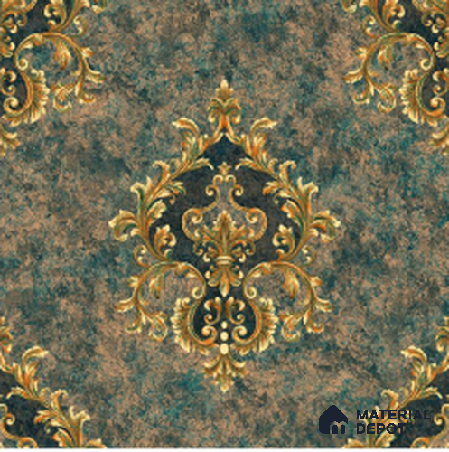 WT1702 | 10 Meter x 21 Inch PVC Damask Look Wallpaper - 57 Sq. Ft. | Minimum 15% wastage during installation