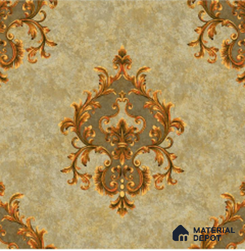WT1704 | 10 Meter x 21 Inch PVC Damask Look Wallpaper - 57 Sq. Ft. | Minimum 15% wastage during installation
