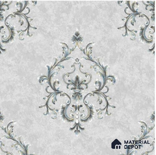 WT1705 | 10 Meter x 21 Inch PVC Damask Look Wallpaper - 57 Sq. Ft. | Minimum 15% wastage during installation