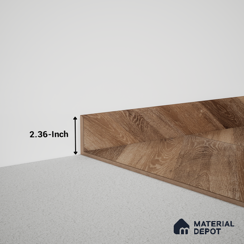 MDF Skirting Chevron PM 00452 E | 8 ft x 60 mm x 12 mm | Compatible for Laminate Wood Floor LF 00302 D