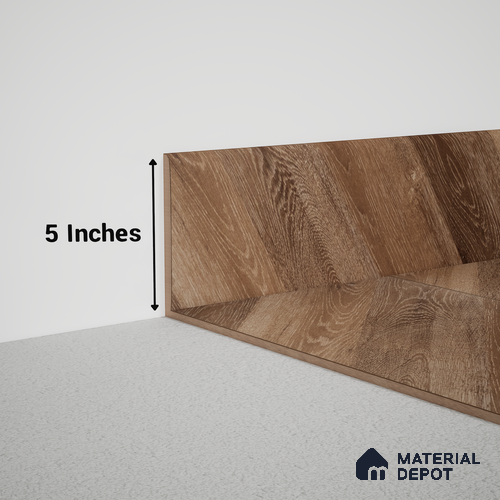 MDF Skirting Chevron PM 00452 J | 8 ft x 5 inch x 12 mm | Compatible for Laminate Wood Floor LF 00302 D