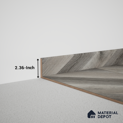 MDF Skirting Chevron PM 00449 E | 8 ft x 60 mm x 12 mm | Compatible for Laminate Wood Floor LF 00302