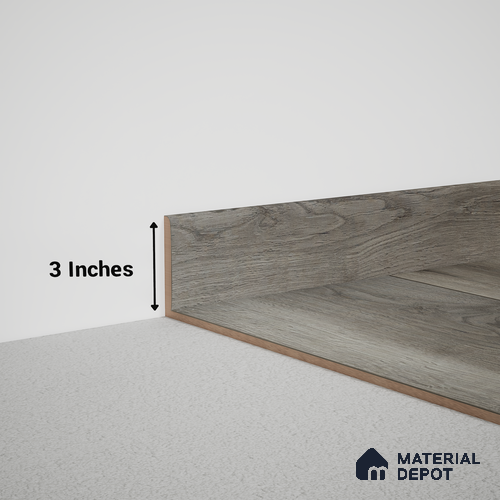 MDF Skirting Impulse PM 00460 F | 8 ft x 3 inch x 12 mm | Compatible for Laminate Wood Floor LF 00303 G