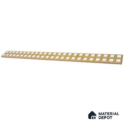 Ceramic Tile Border Designer Gracia Dual White Golden Squares PM 00425 | 20x600 mm | Adhesive Type Installation | Suitable for Decorative Highlighter Border