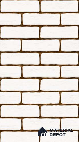 TL 01545 White 12 x 18 Inch Sugar Finish High Depth Elevation Ceramic Wall Tile - 8 mm